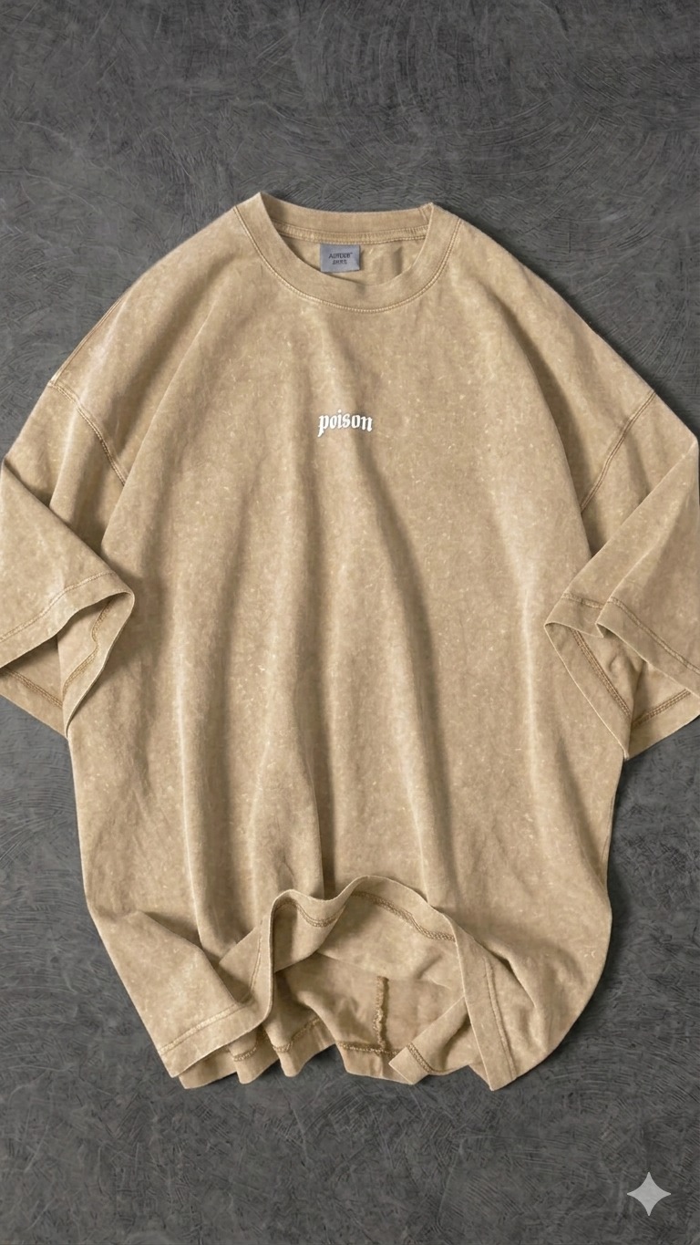Premium Acid Wash Drop Shoulder T-Shirt