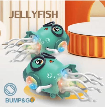Durable Plastic LED Light Octopus Electric Sensory Crawling Squid Toy Obstacle Avoidance Feature Electronic Pet for_img_1