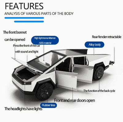 Tesla Cybertruck Diecast Metal Alloy Model Toy Car_img_1