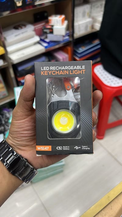 Keychain LED Flashlights – Rechargeable Torch with 7 Light Modes, Lighter, Whistle, Screwdriver, Bottle Opener, Magnet Base, 800 Lumens COB Light for Camping and Outdoor Emergency_img_1