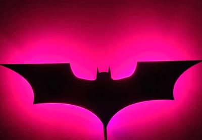 Batman logo LED night light, dark knight themed light_img_0
