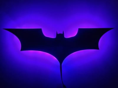 Batman logo LED night light, dark knight themed light_img_1
