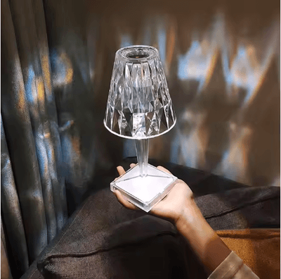 Wholesale Luxury Modern Crystal Table Lamp RGB Night Light USB Charging Flexible Bedside Factory Cross-Border Design_img_3
