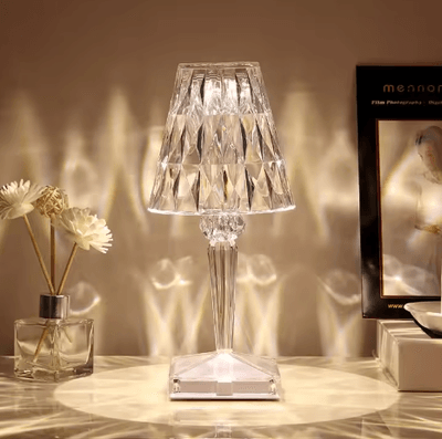 Wholesale Luxury Modern Crystal Table Lamp RGB Night Light USB Charging Flexible Bedside Factory Cross-Border Design_img_4