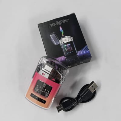 Transparent Double Arc USB Rechargeable Lighter_img_1