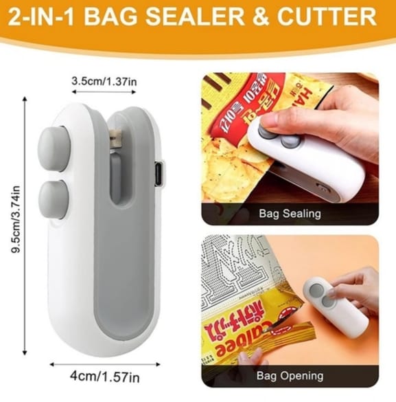USB Rechargeable Handheld Food Bag Sealer – Seal Freshness Anytime