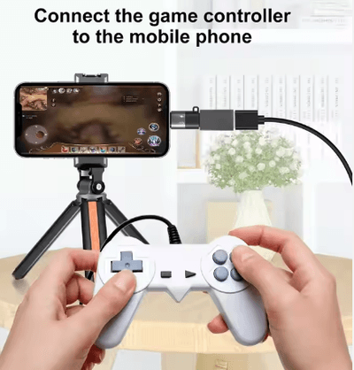 Type-C to 8 Pin OTG Adapter Microphone Phone Adapter Converter Connector_img_2