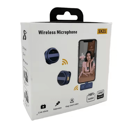 SX21 Magnetic Hanging Neck Wireless Lavalier Microphone Dedicated Long Battery Life with Storage Compartment_img_3