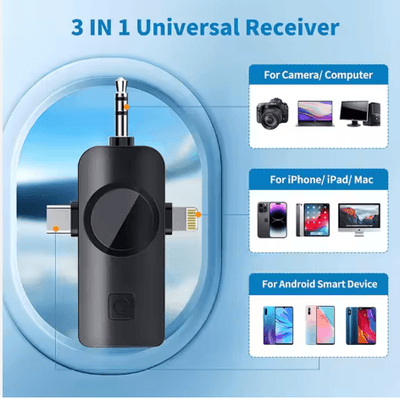 F11-2 3in 1 Wireless Collar Microphone for iPhone/Android/Type C_img_0