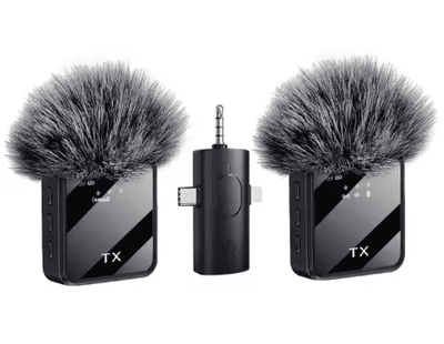 F11-2 3in 1 Wireless Collar Microphone for iPhone/Android/Type C_img_1