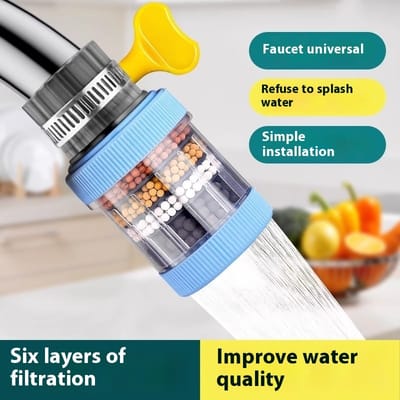 Universal Six-Layer Removable Washable Household Faucet Filter Splash-Proof Shower Water Saver Kitchen Tap Colander Strainer_img_7