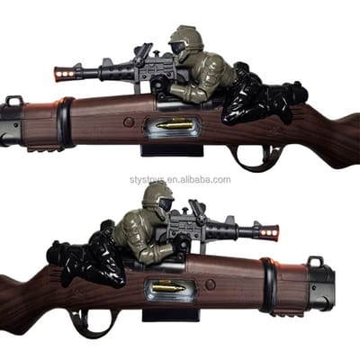Spray Function Operated Flashing Gun Electric Soldiers Vibration Sniper Lights Sounds Toy Guns for Boys_img_1