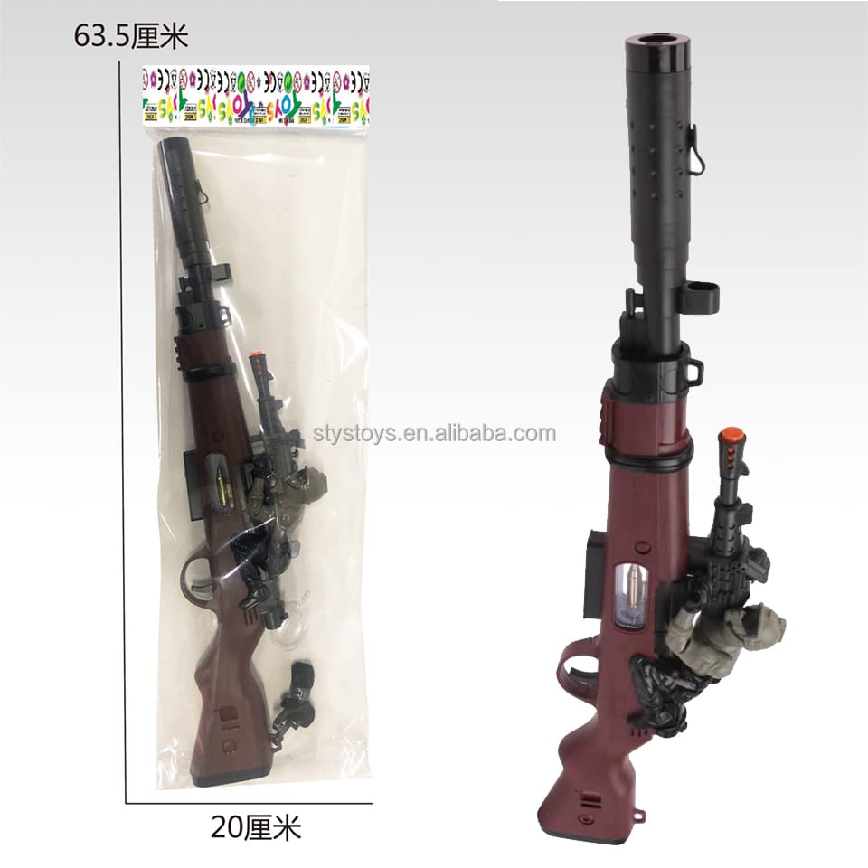 Spray Function Operated Flashing Gun Electric Soldiers Vibration Sniper Lights Sounds Toy Guns for Boys
