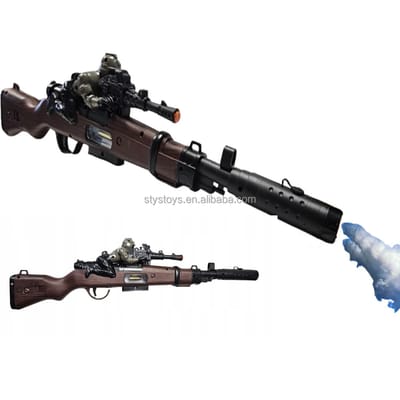 Spray Function Operated Flashing Gun Electric Soldiers Vibration Sniper Lights Sounds Toy Guns for Boys_img_5