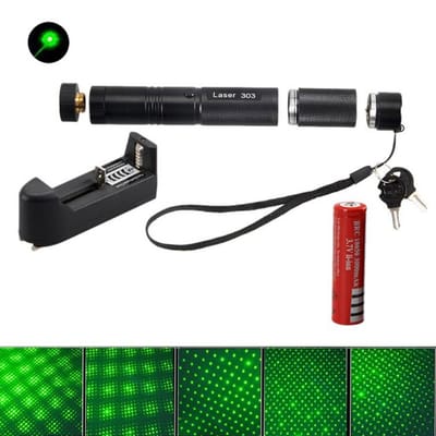 Green Laser Pointer 303 High Power Star Laser Light with 18650 Battery and Battery Charger Powerful Laser Pointers(Orginal)_img_1