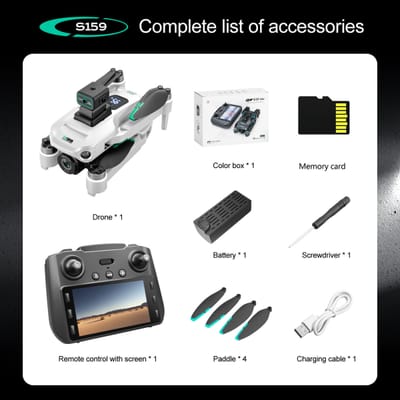 S159 GPS RC Drone 5G 8K HD Aerial Photography Dual-Camera Omnidirectional Obstacle Avoidance Drone with Screen_img_6