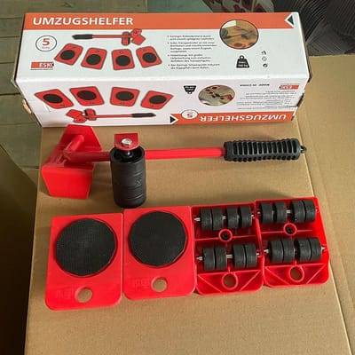 Plastic Universal Wheel Moving Artifact Roller Refrigerator Bed Heavy Object Handling 5-Piece Set_img_3