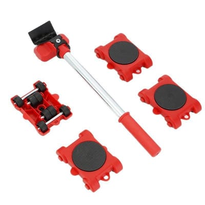 Plastic Universal Wheel Moving Artifact Roller Refrigerator Bed Heavy Object Handling 5-Piece Set_img_2