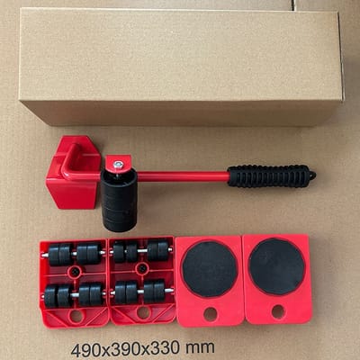 Plastic Universal Wheel Moving Artifact Roller Refrigerator Bed Heavy Object Handling 5-Piece Set_img_0