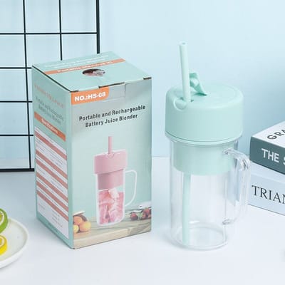 USB Electric Stainless Steel Fruit Juicer Cup Extractor Blender Juice Maker Machine Portable Juicer With Straw_img_1