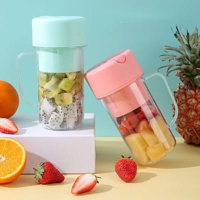 USB Electric Stainless Steel Fruit Juicer Cup Extractor Blender Juice Maker Machine Portable Juicer With Straw_img_0