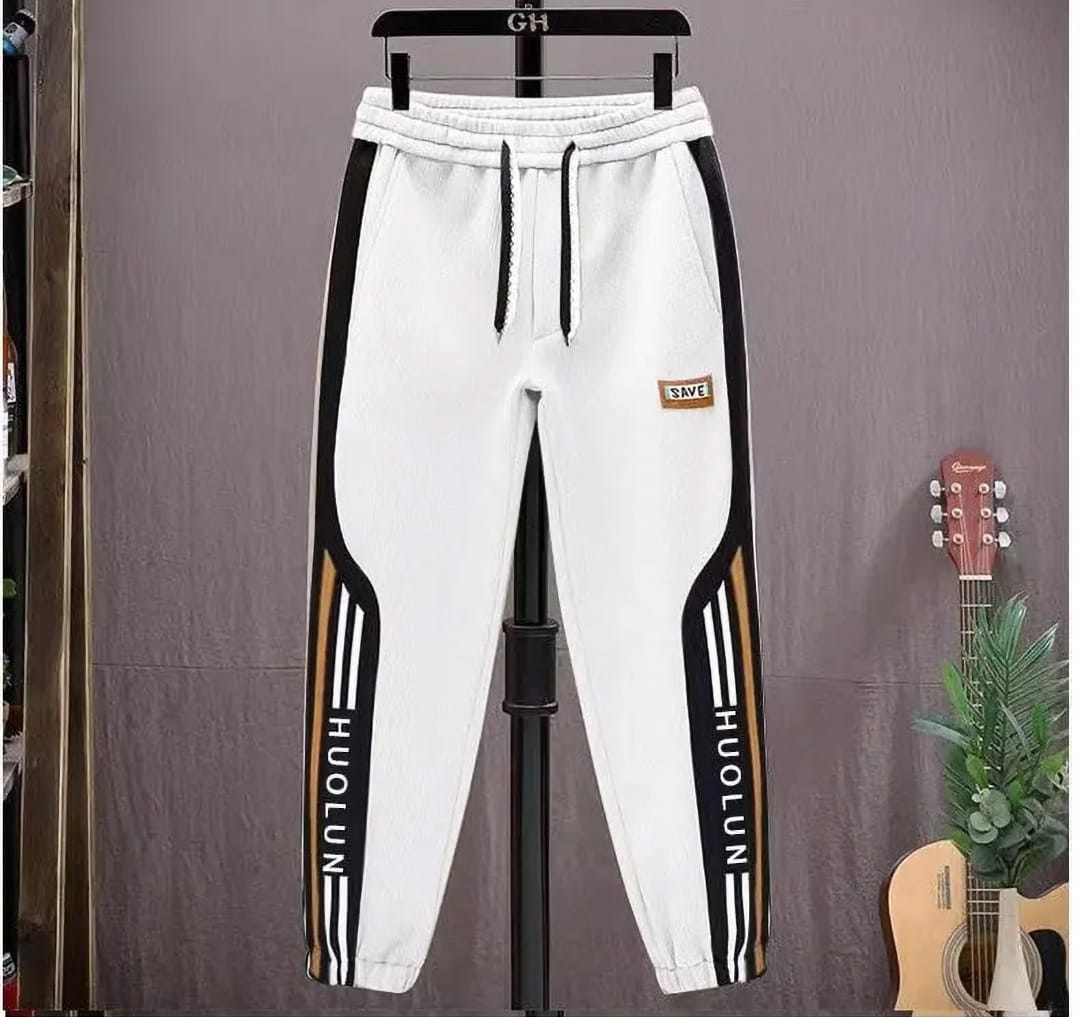 Black Cargo Stripe Sweatpants Joggers