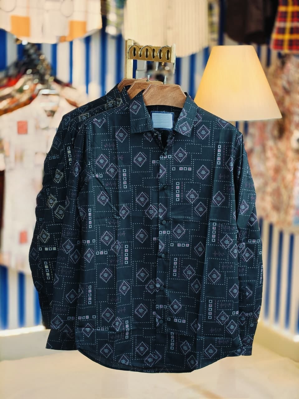 Black Pure Cotton Full sleeve Shirt