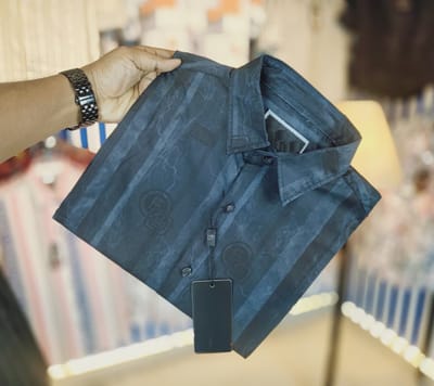 Black Pure Cotton Full sleeve Shirt_img_0