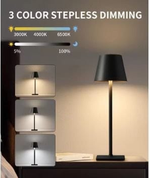 USB Rechargeable LED Night Light 3 Color Desk Lamp Touch Switch Table Lamp for Restaurant Room Clubs Bar Cafe Decor_img_0