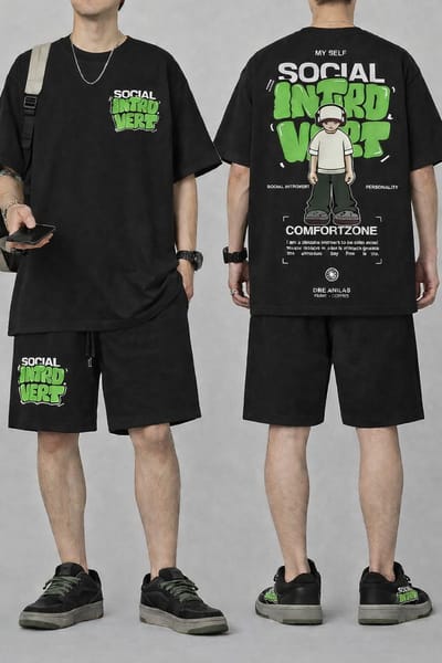 Premium Drop Shoulder T-Shirt & Pant Combo_img_0