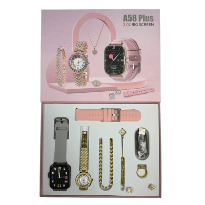 A58 Plus Smartwatch Gift Set For Girls ( 8 in 1)_img_1
