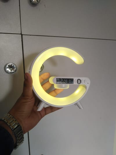 Smart Table Lamp with Wireless Charger, App Control,Sunrise WakeUp Light, RGB Lamp, Clock, Alarm, Mini Bluetooth Speaker, Dimmable Night Light Lamp Alarm Clock G63_img_2