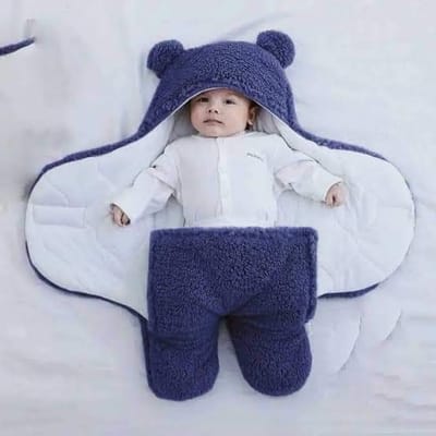 Baby Sleeping Bag Ultra-Soft Fluffy Fleece Newborn Receiving Blanket Infant Boys Girls Clothe Sleeping Nursery Wrap Swaddle_img_1