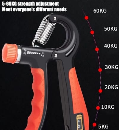 Adjustable Power Exercise Gripper Strengthener Hand Grip with Counter 5kg to 60kg Presser 1 pc_img_1