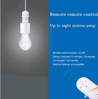 E27 Switch Lamp Holder with English Remote Control_img_5