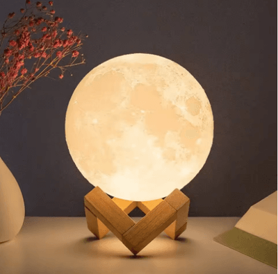 Moon Lamp LED Night Light Battery Powered With Stand Starry Lamp Bedroom Decor Night Lights Kids Gift Moon Lamp_img_1