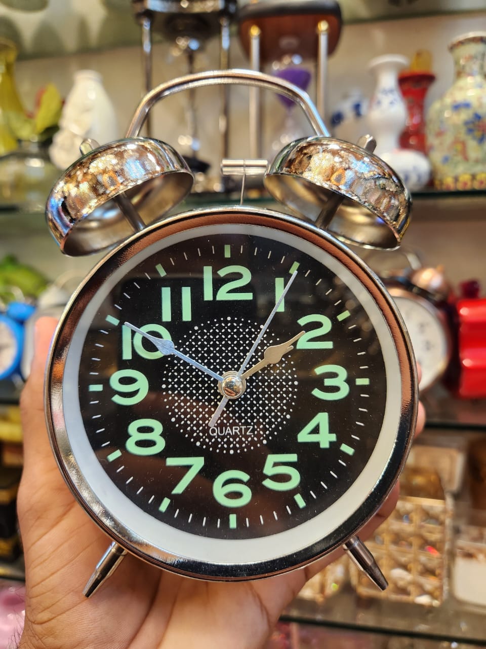 Creative With Night Light Bedside Home Decor Super Loud Double Bell Alarm Clock Number Clock