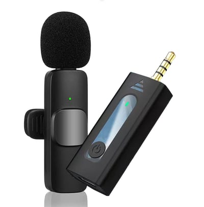 K-35 single Wireless Collar Microphone for Vlogging Interview Live Streaming YouTube Compatible with BT Speakers, DSLR Camera_img_1