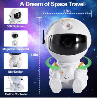 3D Astronaut Character Night Light Novelty Nebula Star Night Lamp Starry Projector Light Cheaper Price Night Lights for Kids_img_4