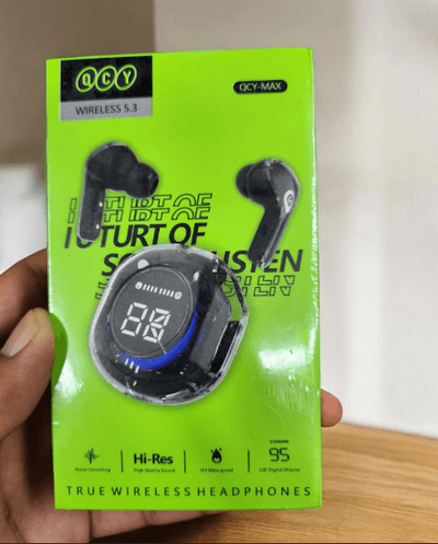 Q C Y Ultrapods True Wireless Earbuds with Display Transparent Design, Bluetooth 5.3_img_1