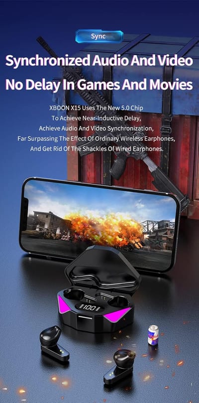 X15 TWS Wireless Earphone 5.3 bluetooth Headphone 65ms Low Latency Earbud Esport Gaming Headset Gamer_img_5