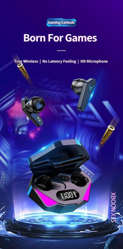 X15 TWS Wireless Earphone 5.3 bluetooth Headphone 65ms Low Latency Earbud Esport Gaming Headset Gamer_img_6