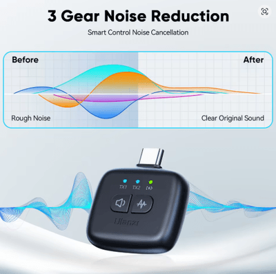 Ulanzi A30 Wireless Lavalier Microphone Audio Video Recording Noise Reduction Magnectic Mini Mic For iPhone 16 15 Android Phone_img_1