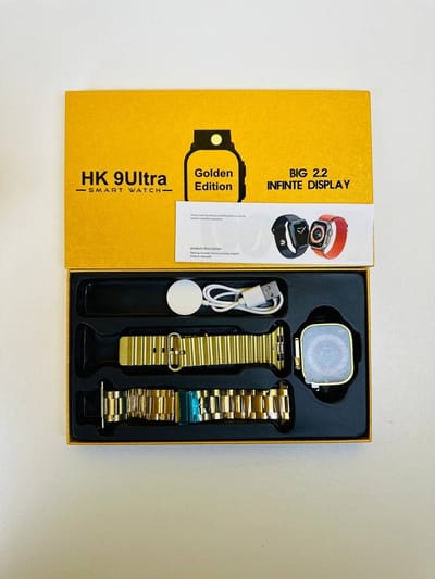 HK 9Ultra Smartwatch Golden Edition (Dual Straps) – Gold Color_img_0