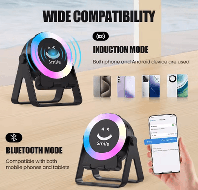 Advanced Bluetooth Speaker with Phone Stand RGB Color Sensor Technology Portable Wireless Speaker Waterproof for Karaoke_img_1
