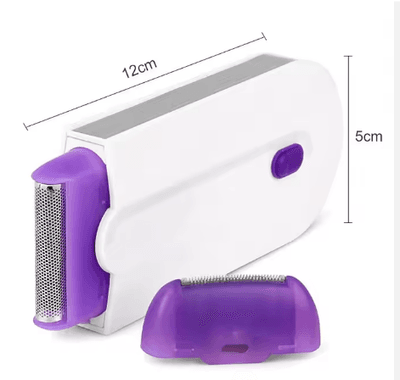 2 in 1 Electric Women Trimmer USB Rechargeable Induction Light Female Hair Remover Painless Shave Mini Shaver Body Face Shaver_img_1