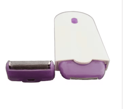 2 in 1 Electric Women Trimmer USB Rechargeable Induction Light Female Hair Remover Painless Shave Mini Shaver Body Face Shaver_img_3