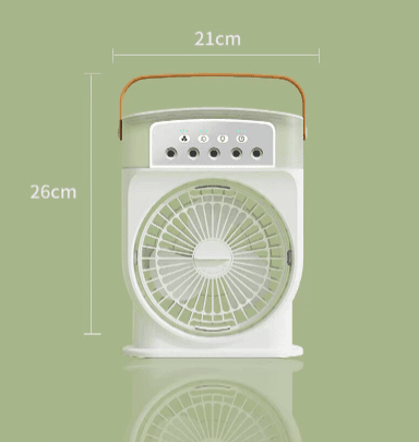 Rechargeable Air Cooling USB Fan with LED Night Light Water Fan_img_2