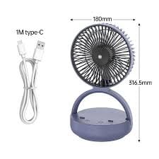 Automatic Rotate System Folding DP Dp-7637 Rechargeable Table Fan 8000 Mah Battery Long Time Backup_img_2