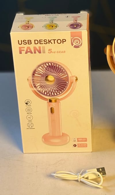 Pocket Fan for Travel New Mini Fan USB Rechargeable Portable Handheld_img_1